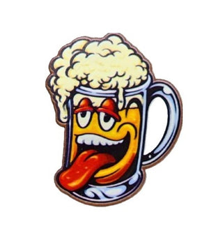 Beer Mug UV Printed Leatherette Hat Patch - MR01