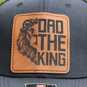 Dad the King Engraved Leatherette Hat Patch - MR01