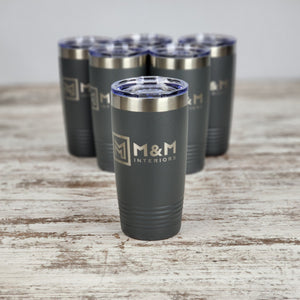 Corporate Branding Products, Custom 20oz Tumbler Engraved With Your Logo