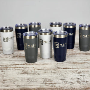 Corporate Branding Products, Custom 20oz Tumbler Engraved With Your Logo