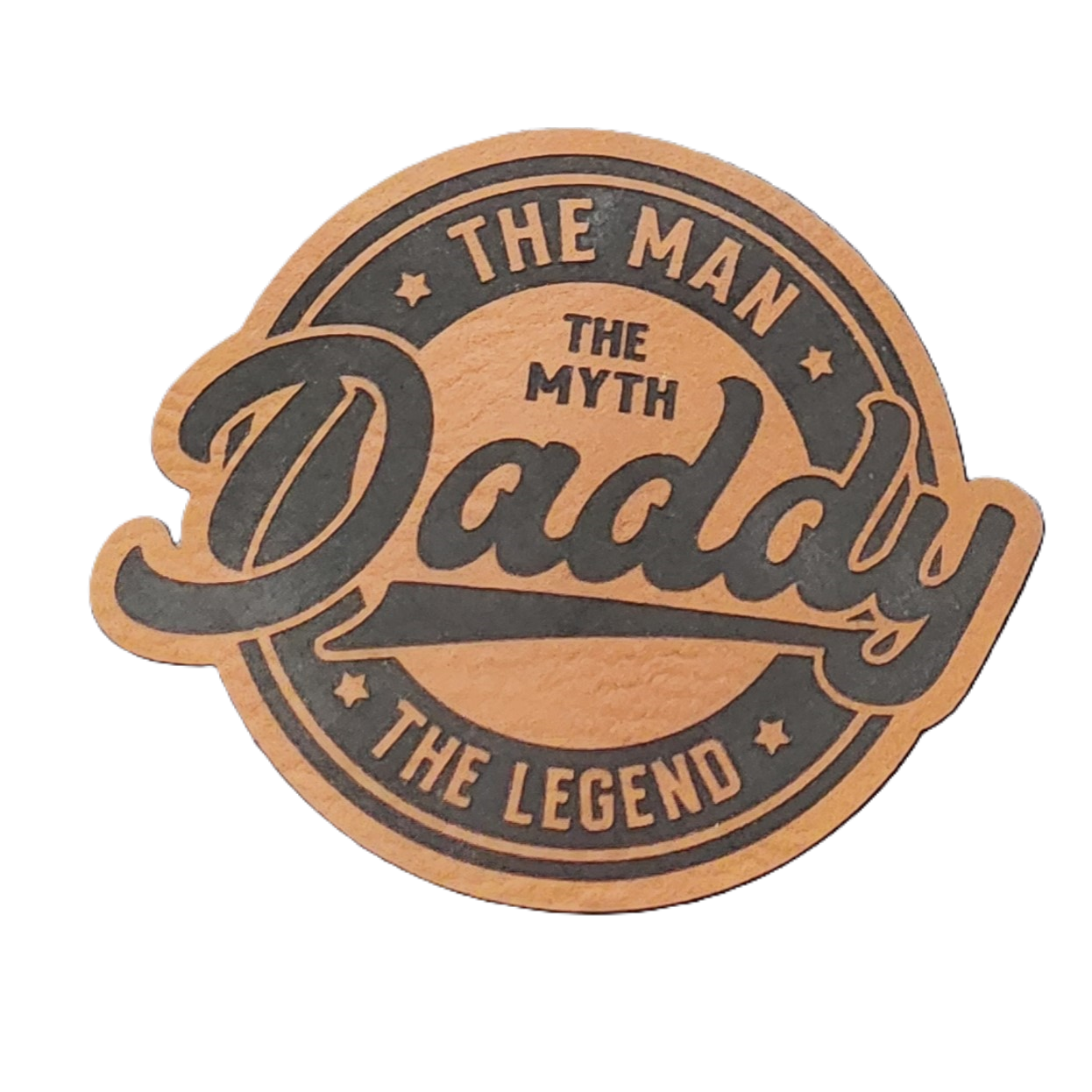 Daddy Dad Engraved Leatherette Hat Patch - MR01