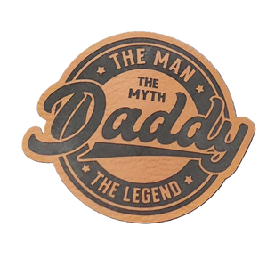 Daddy Dad Engraved Leatherette Hat Patch - MR01