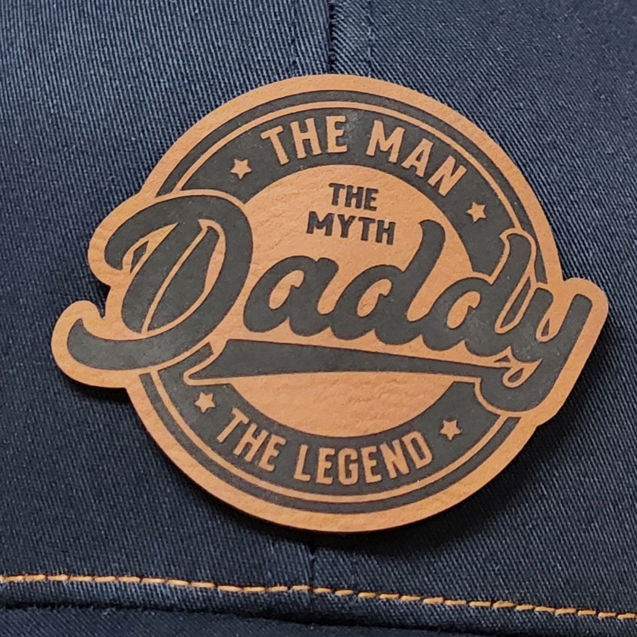 Daddy Dad Engraved Leatherette Hat Patch - MR01