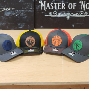 Bulk Branded Leather Patch Hats, Richardson 112 Hats Bulk, Trucker Hat