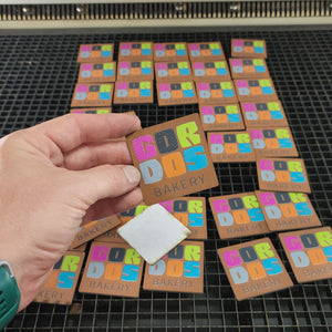 Custom UV Printed 40 Leather Patches - Wholesale Package - Rawhide