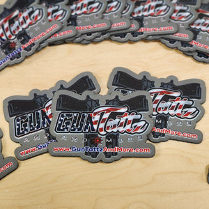 Custom UV Printed 40 Leather Patches - Wholesale Package - Grey