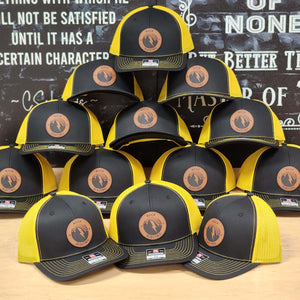 Bulk Branded Leather Patch Hats, Richardson 112 Hats Bulk, Trucker Hat