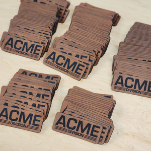 Custom Laser Engraved Leather or Acrylic Patches - Wholesale Packages KC