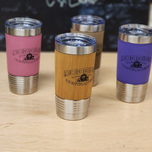 Custom Branded Leather Wrapped Tumbler 20oz