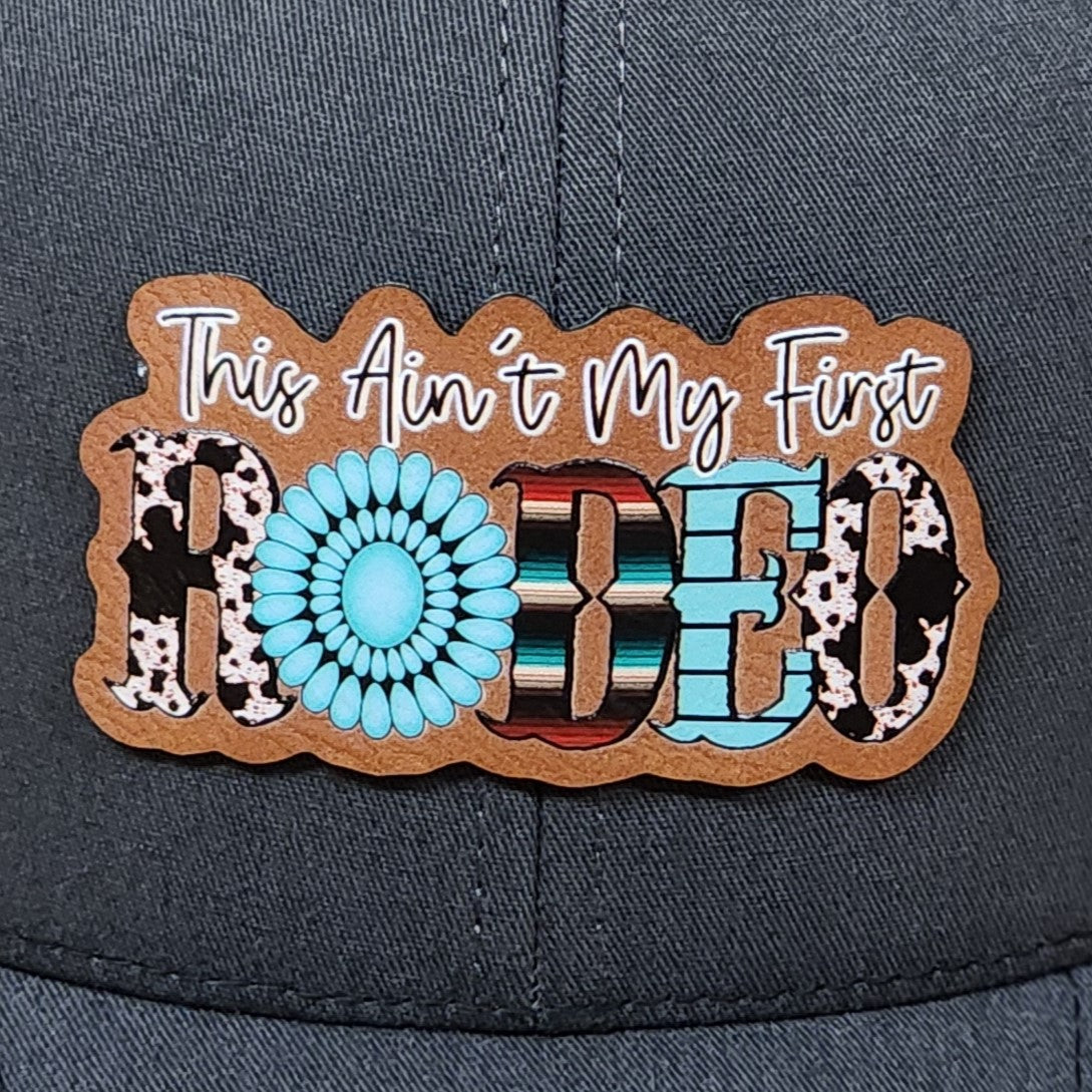 First Rodeo UV Printed Leatherette Hat Patch - MR01