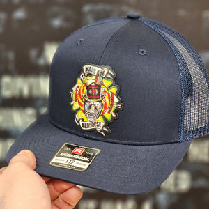 Bulk Firefighter Hats, Richardson 112 Hats for Fire Fighters, UV Printed Full Color Patches