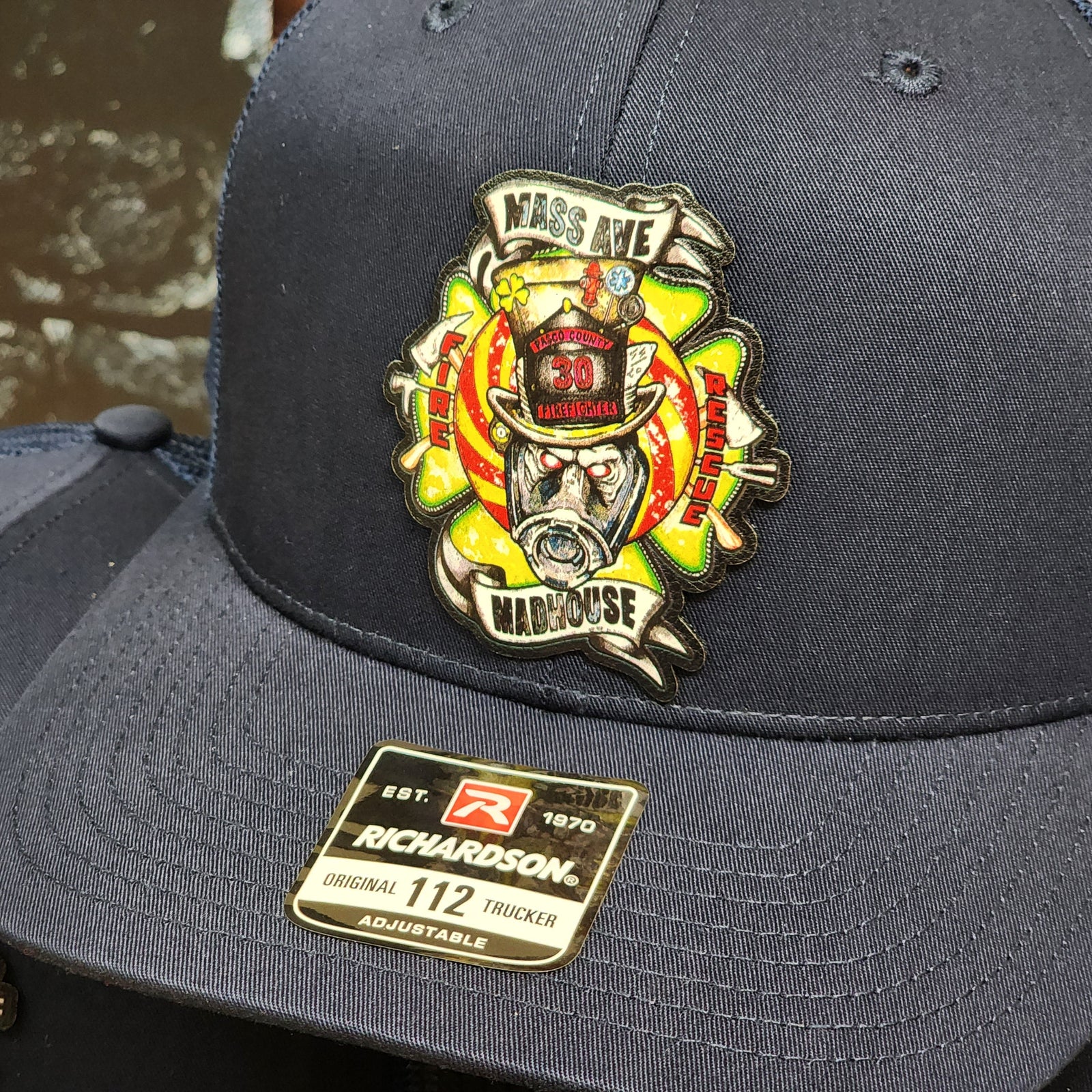 Bulk Firefighter Hats, Richardson 112 Hats for Fire Fighters, UV Printed Full Color Patches