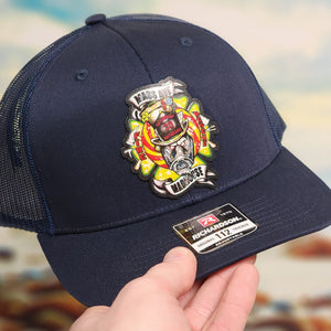 Bulk Firefighter Hats, Richardson 112 Hats for Fire Fighters, UV Printed Full Color Patches