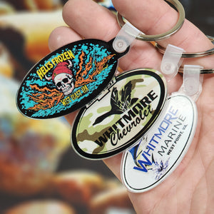 UV Printed 1/8" Acrylic Keychains - Wholesale Bulk Options