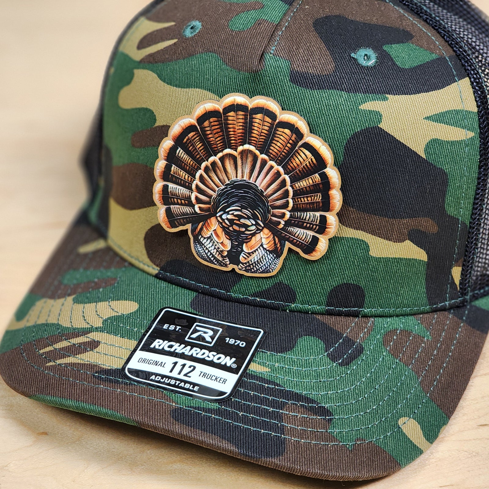 UV Printed Turkey Tail Feather Patches - MR01