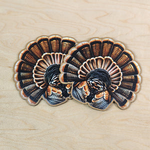 UV Printed Turkey Tail Feather Patches - MR01