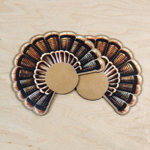 UV Printed Turkey Tail Feather Patches - MR01