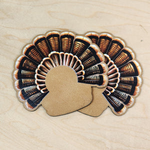 UV Printed Turkey Tail Feather Patches - MR01