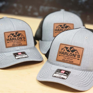 Bulk Branded Leather Patch Hats, Richardson 112 Hats Bulk, Trucker Hat