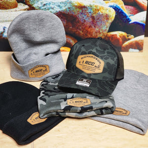 Bulk Camo Richardson 112 5 Panel Branded Leather Patch Trucker Hats