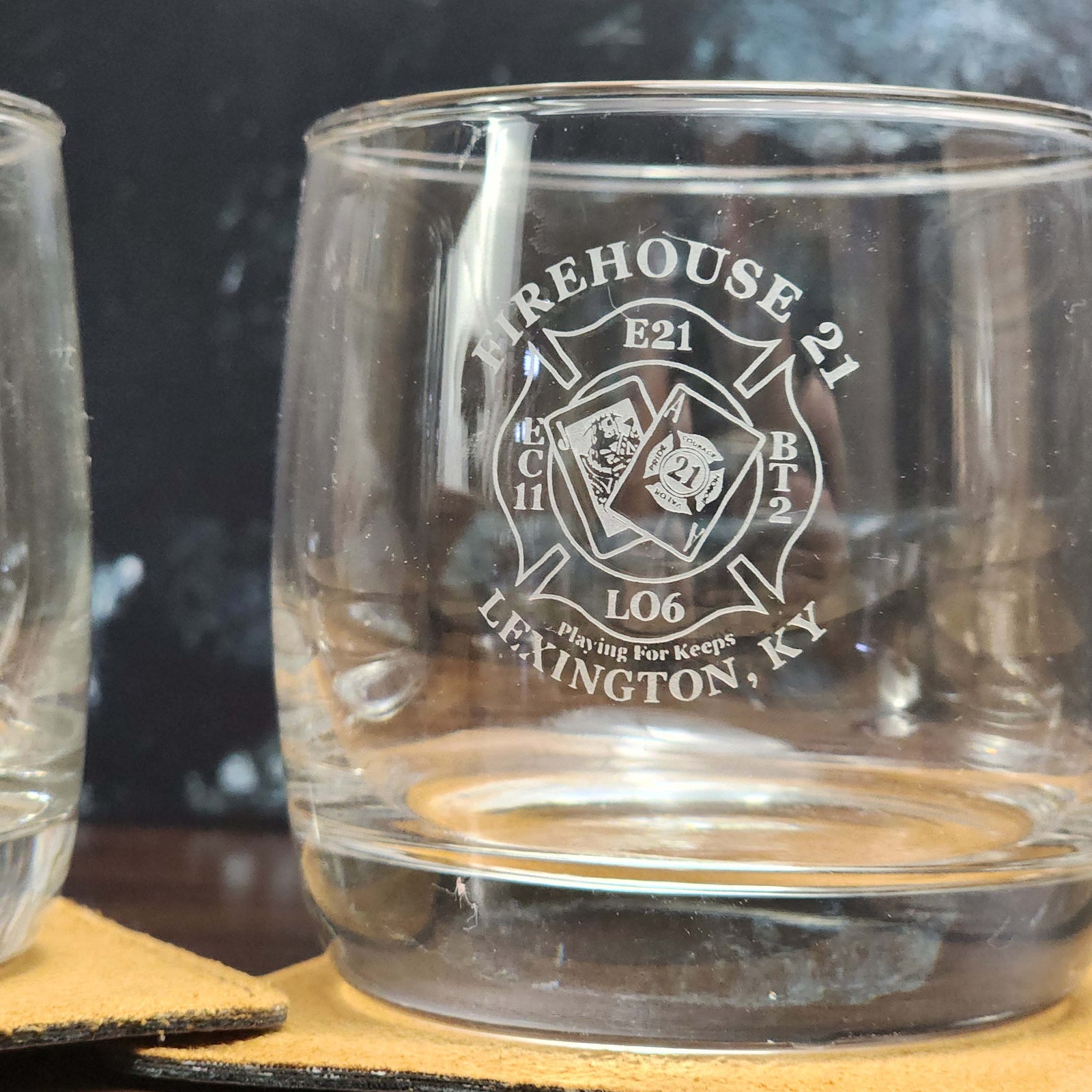 Sandcarved Whiskey Glasses