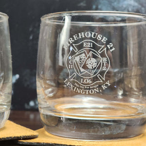Sandcarved Whiskey Glasses