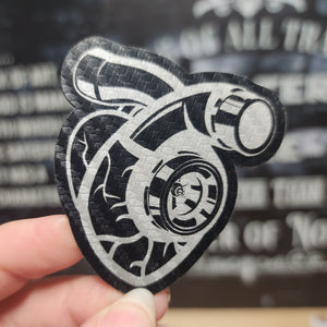 Turbocharger Power Boost Engraved Leatherette Hat Patch - MR01
