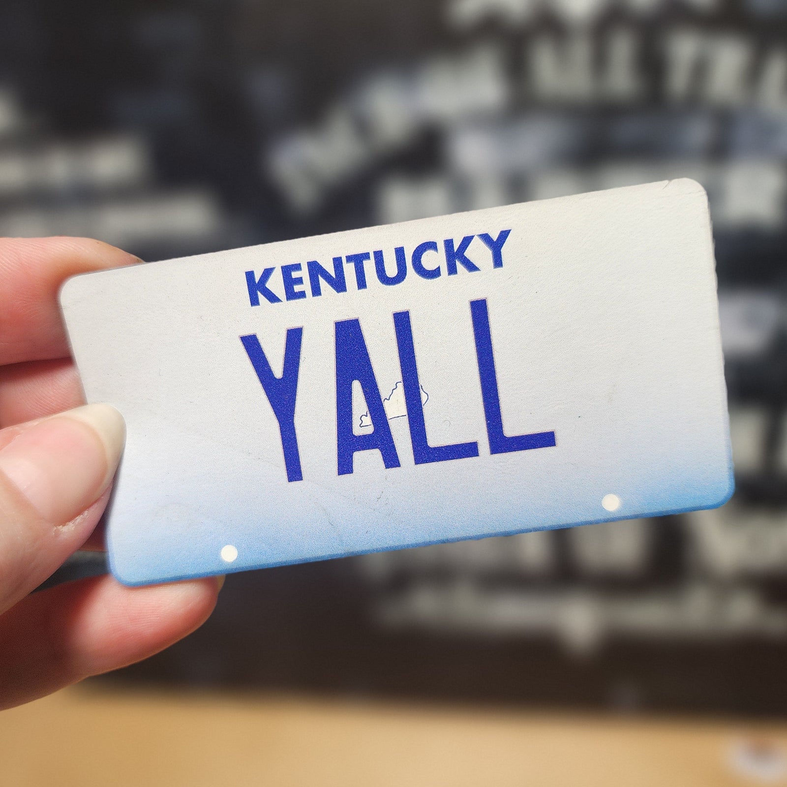 Kentucky Yeehaw leatherette hat patch, perfect for country-themed hats and Western-inspired apparel.