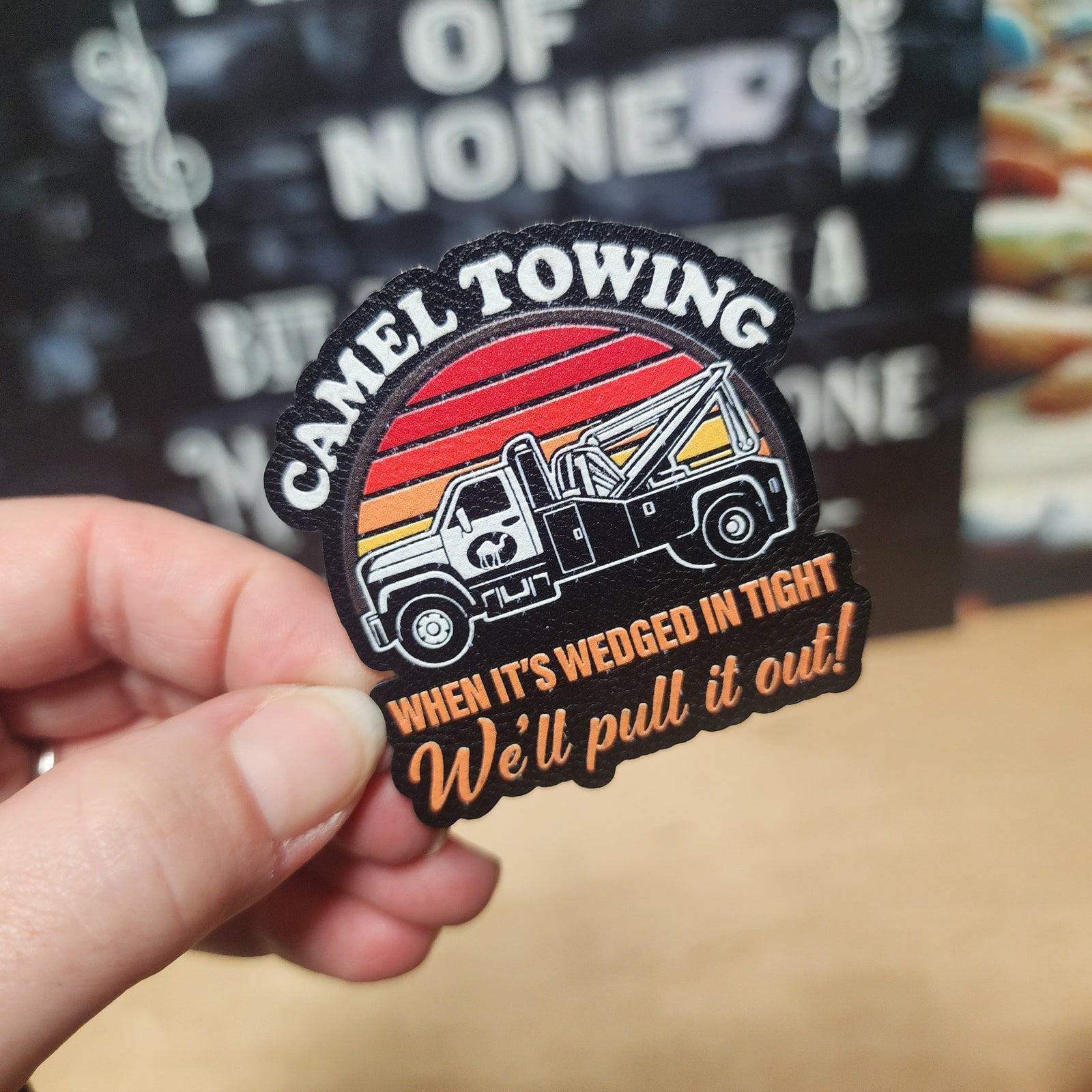 Camel Towing UV Printed Leatherette Hat Patch - MR01