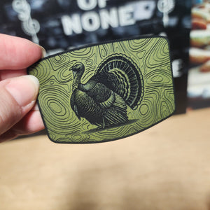 Turkey Design Engraved Leatherette Hat Patch - MR01