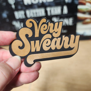 Very Sweary Engraved Leatherette Hat Patch - MR01