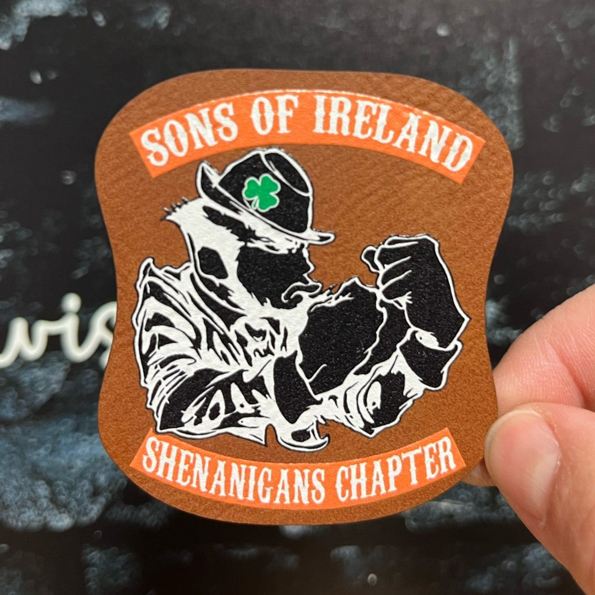 Irish Brotherhood and Fun UV Printed Leatherette Hat Patch - MR01