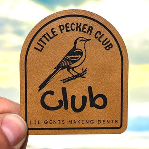 Little Pecker Club Engraved Leatherette Hat Patch - MR01