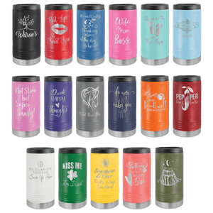 Small Business Promotional Items, Stainless Steel Insulated Can Coolers - Skinny Can Sizes