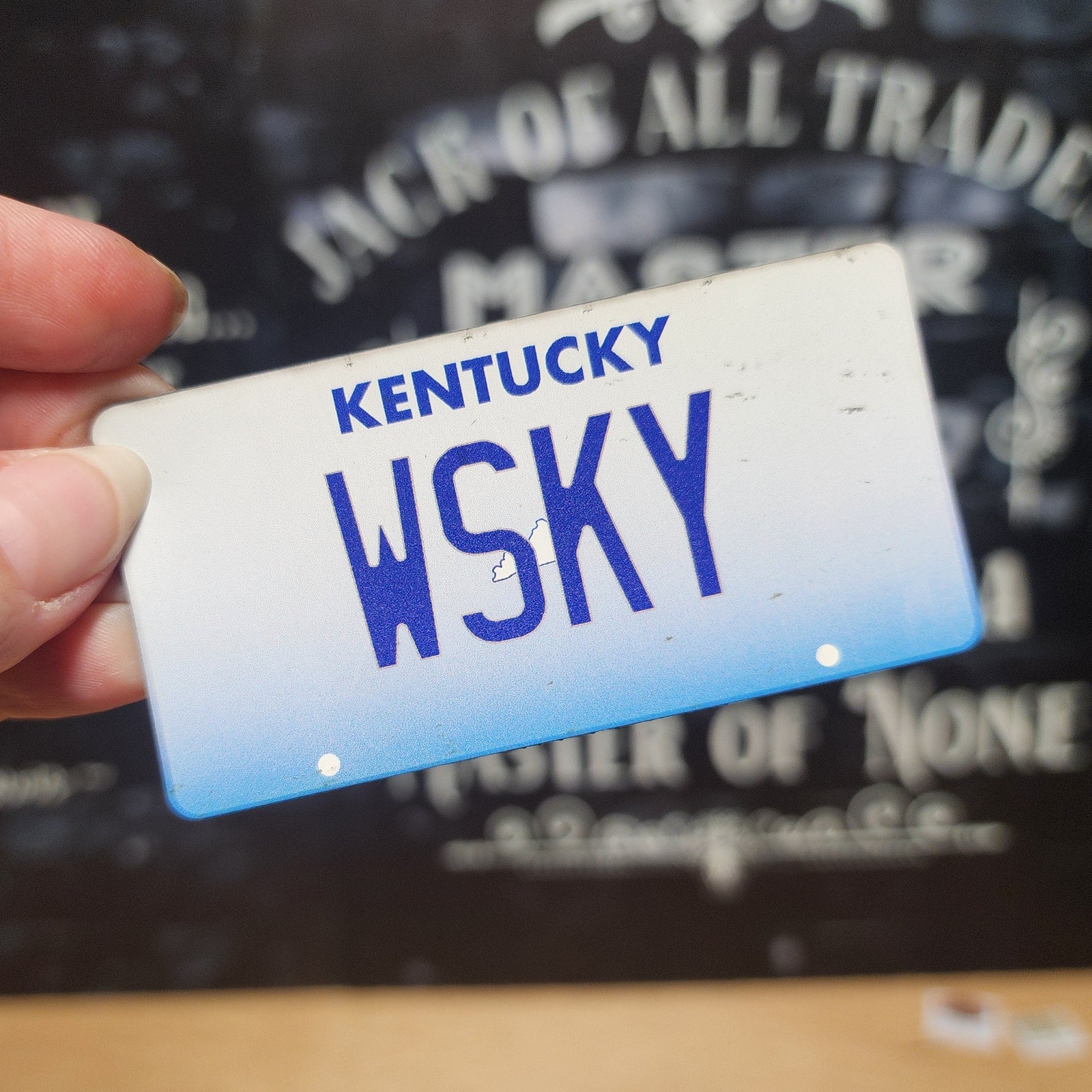 Kentucky WSXY leatherette hat patch for collectors, unique vintage-style accessory for hats and apparel.