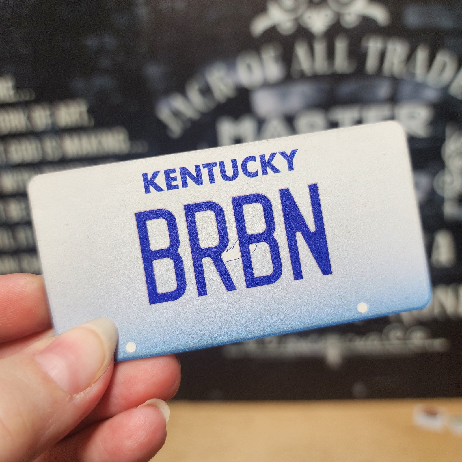Kentucky BRBN leatherette hat patch, perfect for outdoor enthusiasts and stylish hat accessories.
