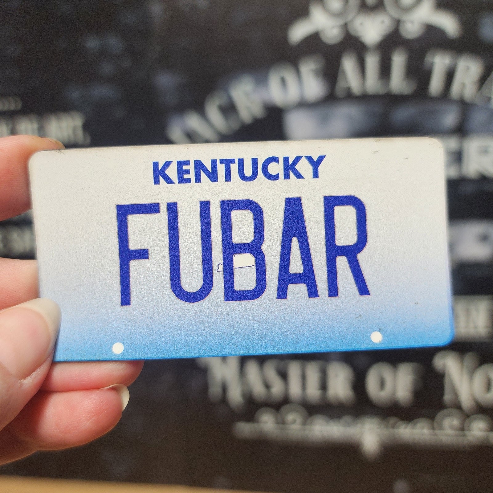 Kentucky FUBAR leatherette hat patch for unique hat accessories and fun gifts for friends and family.