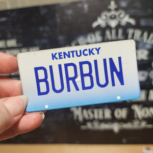Kentucky bourbon leatherette hat patch for enthusiasts celebrating American whiskey culture.
