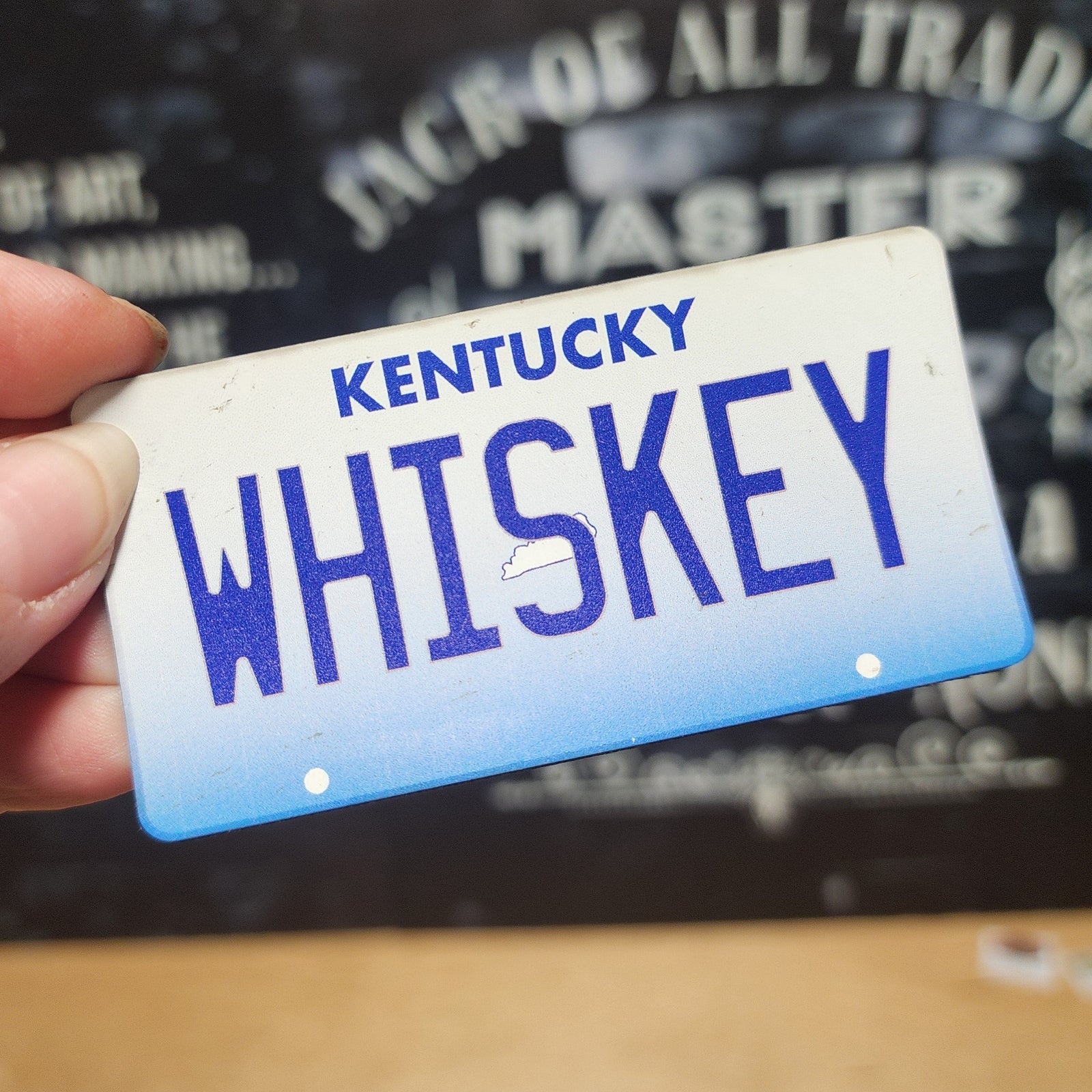 Kentucky Whiskey leatherette hat patch, perfect for whiskey lovers and fans of Southern culture and style.