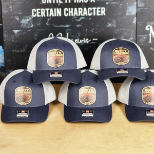 Richardson 115 Low Profile Branded Leather Patch Trucker Hats