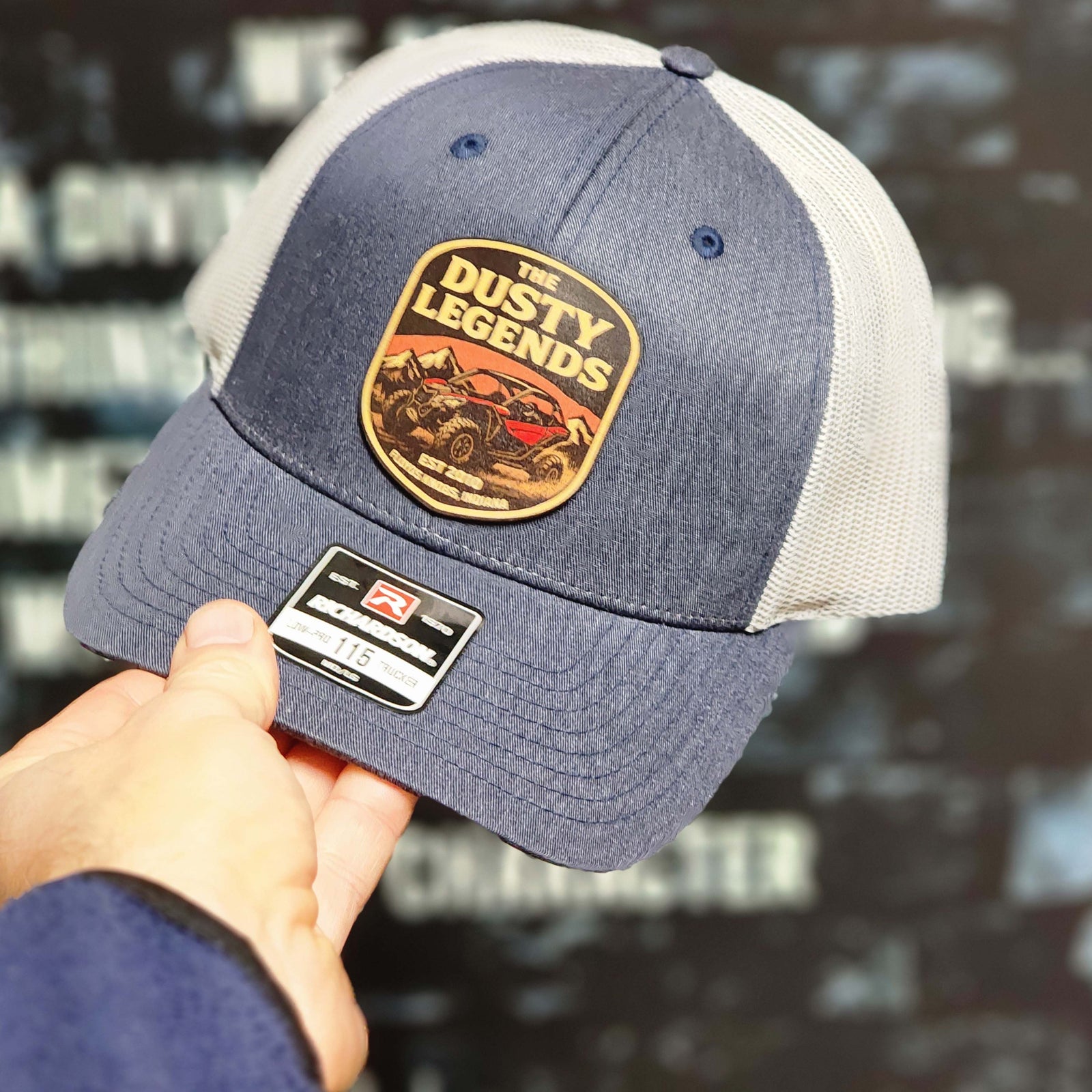 Richardson 115 Low Profile Branded Leather Patch Trucker Hats