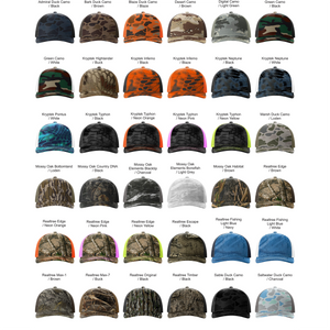 Bulk Camo Richardson 112 5 Panel Branded Leather Patch Trucker Hats