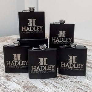 Logo Engraved Flask Stainless Steel Flask - Corporate Branding - Client Gifts - Bulk Discount