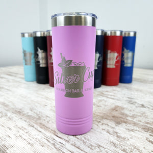 light purple skinny tumbler 22oz