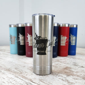 stainless steel skinny tumbler 22oz