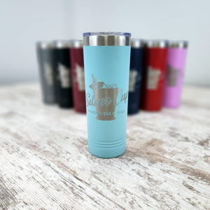 teal skinny tumbler 22oz