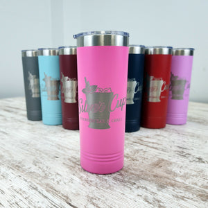 pink skinny tumbler 22oz