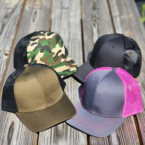 Your Logo! Custom Leather Patch Trucker Hat - Bulk Pricing - Knot Creatives