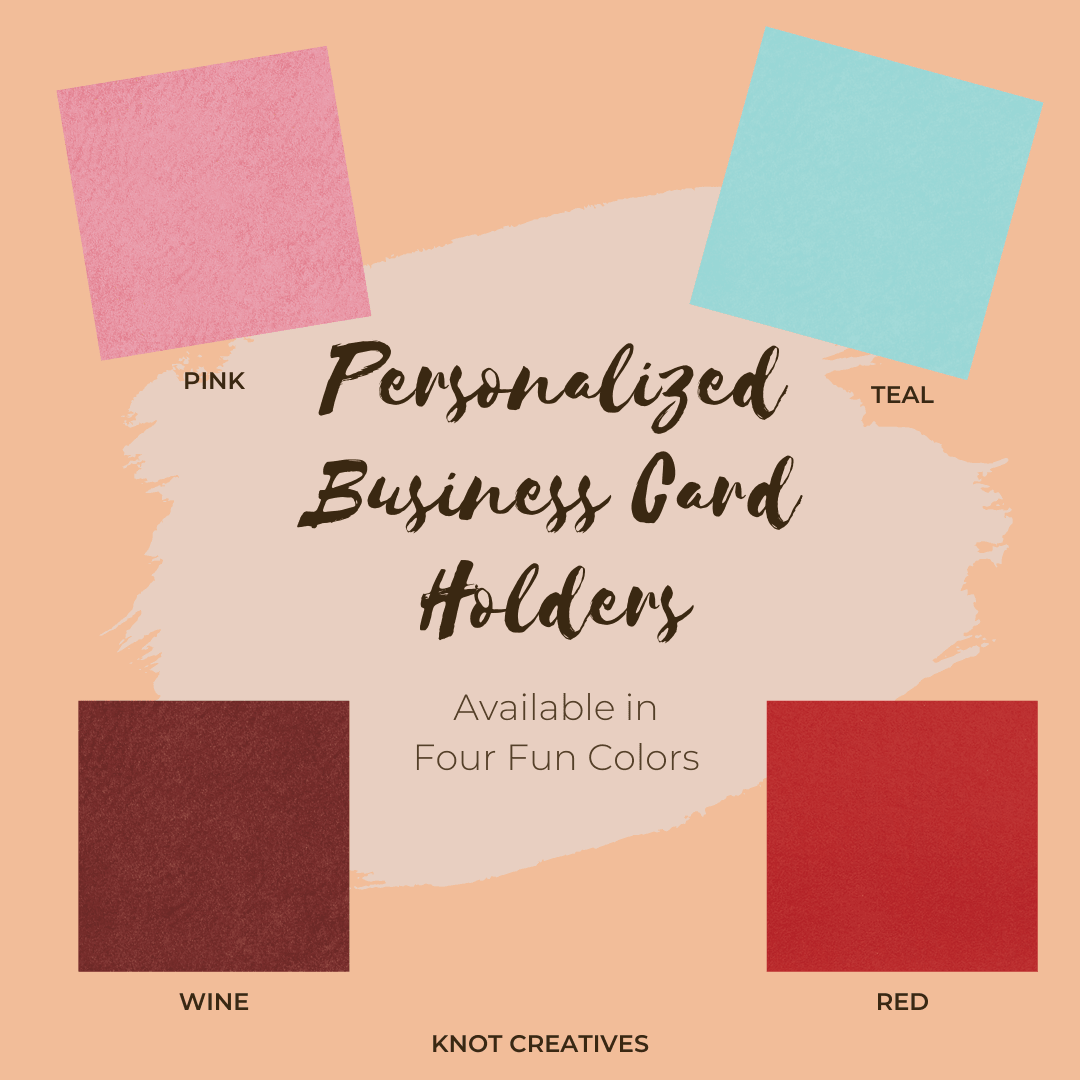 Leather Business Card Holder - New Job Gift and Corporate Branding Bulk Discount - Knot Creatives