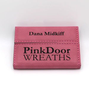 Leather Business Card Holder - New Job Gift and Corporate Branding Bulk Discount - Knot Creatives